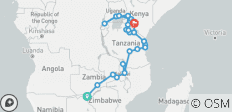  Victoria to Nairobi 36 Days Overlanding - 29 destinations 