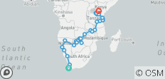  Cape Town To Nairobi 43 Days Overlanding Camping - 32 destinations 