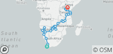  Du Cap à Nairobi 43 jours d\'Overlanding Camping - 32 destinations 