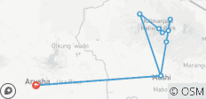  Kilimandscharo Shira Route - 6 Tage - 10 Destinationen 