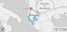  Radtour in Albanien - 15 Destinationen 