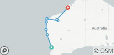  Perth to Broome Overland Adventure - 9 destinations 