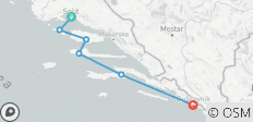  Die dalmatinische Küste von Split bis Dubrovnik (selbstgeführte Radreise) - 6 Destinationen 