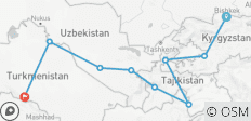  Bishkek To Ashgabat (31 Days) - 9 destinations 