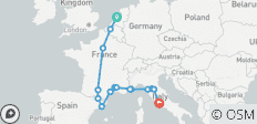  Amsterdam to Rome - 15 destinations 