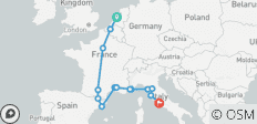  Amsterdam to Rome - 14 destinations 