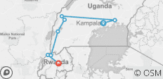  Uganda to Rwanda: Gorilla Treks &amp; Safari Drives - 8 destinations 