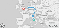  Rome to London Quest (End Amsterdam, 10 Days) - 11 destinations 