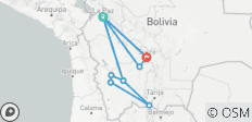  Höhepunkte aus Bolivien - 12 Tage, 11 Nächte - 11 Destinationen 