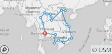  Southeast Asia Circuit (from Bangkok) Travel Pass - 22 destinations 