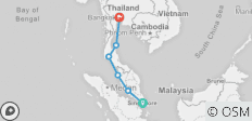  Singapur nach Bangkok Express Reisepass - 6 Destinationen 
