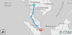 Express-Reisepass von Bangkok nach Singapur - 6 Destinationen 