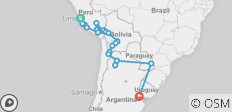  Von Lima nach Buenos Aires (über Salta) Travel Pass - 25 Destinationen 