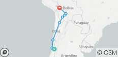  Santiago to La Paz Travel Pass - 8 destinations 