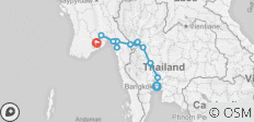 Biking from Bangkok to Yangon - 12 destinations 