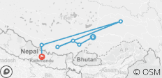  Lhasa zum Everest Basislager inkl. Kathmandu und Gyirong Town - 10 Tage - 6 Destinationen 