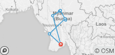  Schätze von Myanmar - 8 Tage: Private Tour - 12 Destinationen 