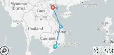  Vietnam - 10 Tage. Abfahrt jeden Montag von Saigon - 14 Destinationen 