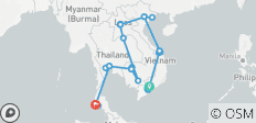  Südostasien: eine Mehr-Länder-Entdeckerreise - 22 Tage - 31 Destinationen 