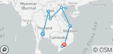  Höhepunkte von Thailand, Laos &amp; Vietnam - 15 Tage - 17 Destinationen 