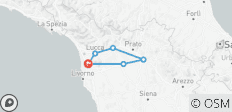  Radfahren in der Toskana von Pisa bis Florenz | selbstgeführt - 6 Destinationen 