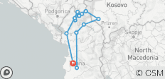  Pieken van de Balkan - Wandelreis in kleine groep in Albanië, Kosovo &amp; Montenegro - 16 bestemmingen 