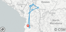  Die Gipfel des Balkans - Kleingruppen-Wanderreise in Albanien und Kosovo (8 Tage) - 11 Destinationen 