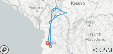  8 Dagen Pieken van de Balkan - Wandeltocht in kleine groep in Albanië &amp; Kosovo - 9 bestemmingen 