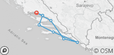  KROATIË SAIL - Split naar Split (De Dalmatische Reisgids) - 8 bestemmingen 
