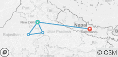  Goldenes Dreieck mit Kathmandu - 5 Destinationen 