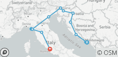  Dubrovnik to Rome - 21 destinations 