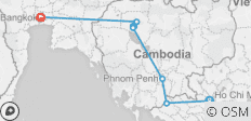  Radreise durch Vietnam, Kambodscha &amp; Thailand - 7 Destinationen 