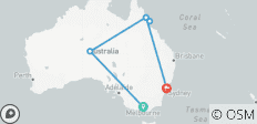  Höhepunkte Australiens (13 Tage) - 6 Destinationen 