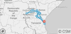  Gorilla Trek and Tanzania - 25 days - 17 destinations 