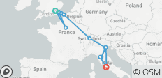  Londres-Rome (circuit de 10 jours) - 13 destinations 