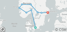  Höhepunkte Skandinaviens - 12 Tage - 9 Destinationen 