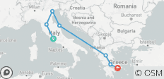  Das Beste aus Italien und Griechenland (10 Tage) - 9 Destinationen 
