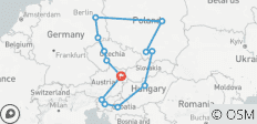  Hoogtepunten van Oost-Europa - van en naar Wenen - 17 dagen - 13 bestemmingen 