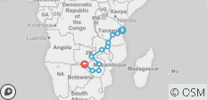  Zanzibar to Vic Falls - 11 destinations 