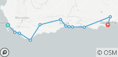  Circuit de 5 jours en groupe sur la Route des jardins et dans la région d\'Addo - aller simple - 12 destinations 