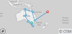  Entdeckungsreise durch Australien mit dem legendären Ghan Zug &amp; den Fidschi Inseln - 18 Destinationen 