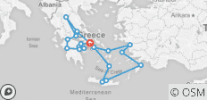  Griechenland mit ikonischer 4 Nächte Ägäis Kreuzfahrt - 21 Destinationen 