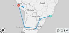  Brasilien, Argentinien &amp; Chile Entdeckungsreise mit Peru - 10 Destinationen 