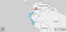 Reispas van Lima naar Bogota - 7 bestemmingen 