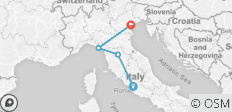  Avontuurlijke reis van Rome naar Venetië - 4 bestemmingen 