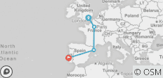  Entdeckungsreise durch Großbritannien, Frankreich, Spanien und Portugal - 4 Destinationen 