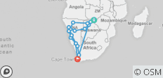  Von den Viktoriafällen nach Kapstadt - 22 Tage - 17 Destinationen 