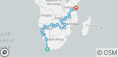  Cape Town to Zanzibar - 25 destinations 
