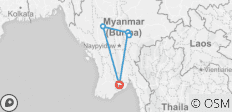 Yangon - Bagan - Inle Lake Highlight Tour - 6 destinations 