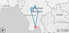  10 Dagen Klassieke Myanmar Hoogtepunten Tour - 13 bestemmingen 